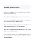 Echelon Stroke post test QUESTIONS & ANSWERS 2024 ( A+ GRADED 100% VERIFIED)