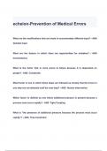 echelon-Prevention of Medical Errors QUESTIONS & ANSWERS 2024 ( A+ GRADED 100% VERIFIED)