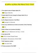 KAPPA ALPHA PSI PRACTICE TEST Questions with 100% Correct Answers | Verified | Latest Update