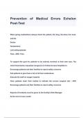 Prevention of Medical Errors Echelon Post-Test QUESTIONS & ANSWERS 2024 ( A+ GRADED 100% VERIFIED)