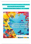TEST BANK For Varcarolis' Foundations of Psychiatric Mental Health Nursing, 9th Edition by Margaret Jordan Halter, Verified Chapters 1 - 36, Complete Newest Version