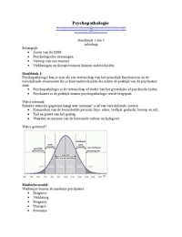 Samenvatting Psychopathologie + colleges