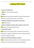 Leading SAFE Agilist & Leading SAFe Certification Exams BUNDLED Leading SAFe 4.6 Exam   Leading SAFE Agilist  Leading SAFe Certification Exam  SAFe Certification Exam 2024 Questions and Answers Latest (2024 / 2025) (Verified Answers)