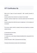 CFT monitor certification QUESTIONS & ANSWERS 2024 ( A+ GRADED 100% VERIFIED)