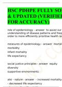 HSC PDHPE FULLY SOLVED & UPDATED (VERIFIED FOR ACCURACY)