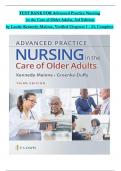 TEST BANK For Advanced Practice Nursing in the Care of Older Adults, 3rd Edition UPDATED by Laurie Kennedy-Malone, Verified Chapters 1 - 23, Complete Newest Version