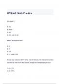 HESI A2: Math Practice QUESTIONS & ANSWERS 2024 ( A+ GRADED 100% VERIFIED)