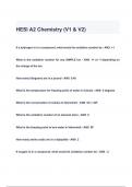 HESI A2 Chemistry (V1 & V2) QUESTIONS  & ANSWERS 2024 ( A+ GRADED 100% VERIFIED)