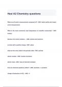 Hesi A2 Chemistry questions & answers 2024 ( A+ GRADED 100% VERIFIED)