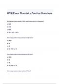 HESI Exam Chemistry Practice Questions & Answers 2024 ( A+ GRADED 100% VERIFIED)