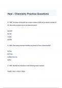 Hesi - Chemistry Practice Questions & Answers 2024 ( A+ GRADED 100% VERIFIED)