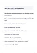 Hesi A2 Chemistry questions & Answers 2024 ( A+ GRADED 100% VERIFIED)