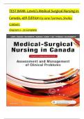 TEST BANK For Lewis's Medical Surgical Nursing in Canada, 4th Edition by Jane Tyerman, Shelley Cobbett, Verified Chapters 1 - 72, Complete Newest Version