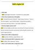 SAFe Agile 5.0 Questions with 100% Correct Answers | Verified | Latest Update
