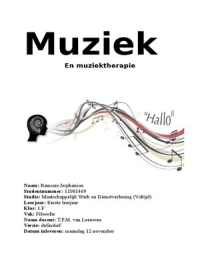 Filosofie: Muziek en muziektherapie (resultaat: 7,5)