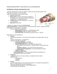 Samenvatting ADP 21803 reproductie & vruchtbaarheid