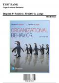 Test Bank for Organizational Behavior, 18th Edition by Stephen P. Robbins, 9780134729329, Covering Chapters 1-18 | Includes Rationales