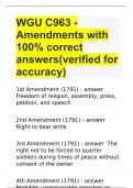WGU C963 - Amendments with 100% correct answers(verified for accuracy)