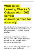 WGU C963 - Learning Checks & Quizzes with 100% correct answers(verified for accuracy)