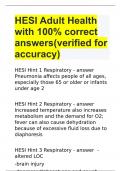 HESI Adult Health with 100% correct answers(verified for accuracy)