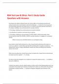 RDA Test Law & Ethics: Part 5 Study Guide Questions with Answers