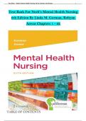 TEST BANK For Davis Advantage for Neeb's Mental Health Nursing, 6th Edition By Linda M. Gorman, Robynn Anwar, Verified Chapters 1 - 22, Complete Newest Version