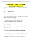 Microbiology Chapter 1 Key Terms Questions and Answers, A+