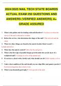 2024/2025 TEXAS STATE BOARDS NAIL TECH ACTUAL EXAM 250 QUESTIONS AND ANSWERS (VERIFIED ANSWERS) A+ GRADE ASSURED.