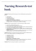 Test Bank - Essentials of Nursing Research, 10th Edition (Polit, 2022), Chapter 1-18 | All Chapters