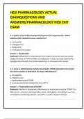 HESI PHARMACOLOGY ACTUAL EXAMQUESTIONS AND ANSWERS/PHARMACOLOGY HESI EXIT EXAM (best answers)