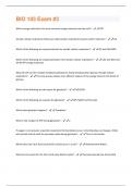 BIO 103 Exam #3  Questions And Answers With Verified Solutions