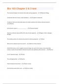 Bio 103 Chapter 2 & 3 test  Questions and Answers with complete solution