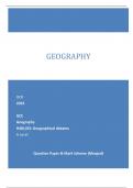 OCR 2023  GCE Geography H481/03: Geographical debates A Level    Question Paper & Mark Scheme (Merged)