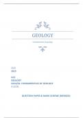 OCR 2023  GCE GEOLOGY H414/01: FUNDAMENTALS OF GEOLOGY A LEVEL   QUESTION PAPER & MARK SCHEME (MERGED)  