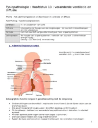 Fysiopathologie : LES 6 - H14 samenvatting "verstoorde perfusie"