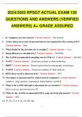 2024/2025 RPSGT ACTUAL EXAMS BUNDLE LATEST COMPLETE QUESTIONS AND ANSWERS (VERIFIED ANSWERS) A  GRADE ASSURED 