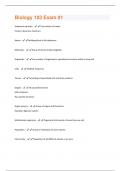 Biology 103 Exam #1 Questions and Answers 2024;full solution pack