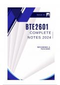 Becoming a Teacher - BTE2601 Complete Study Guide with Proper Weekly Topics and Activities