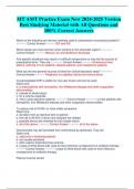 MT AMT Practice Exam New 2024-2025 Version  Best Studying Material with All Questions and  100% Correct Answers