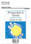 Test Bank for Prescriber's Guide, 7th Edition by Stephen M. Stahl, 9781108926010, Covering Chapters 1-152 | Includes Rationales