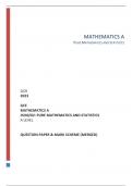 OCR 2023  GCE MATHEMATICS A H240/02: PURE MATHEMATICS AND STATISTICS A LEVEL   QUESTION PAPER & MARK SCHEME (MERGED)