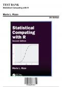 Solution Manual for Statistical Computing with R, 2nd Edition by Maria L. Rizzo, 9781466553323, Covering Chapters 1-15 | Includes Rationales