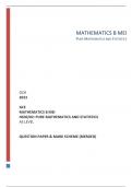 OCR 2023  GCE MATHEMATICS B MEI H630/02: PURE MATHEMATICS AND STATISTICS AS LEVEL   QUESTION PAPER & MARK SCHEME (MERGED)