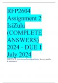 RFP2604 Assignment 2 IsiZulu (COMPLETE ANSWERS) 2024 - DUE 1 July 2024