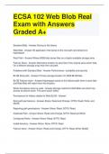 Bundle For ECSA 102 Web Blob Real Exam with Answers Graded A