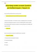 bloomberg market concepts Questions  and Verified Answers | Passed | A+