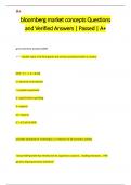 bloomberg market concepts Questions  and Verified Answers | Passed | A+bloomberg market concepts Questions  and Verified Answers | Passed | A+