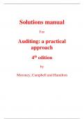 Solutions Manual for Auditing a practical approach 4th Edition by Moroney, Campbell and Hamilton (All Chapters, 100% Original Verified, A+ Grade) 