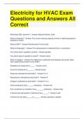 Electricity for HVAC Exam Questions and Answers All Correct