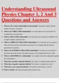 Understanding Ultrasound Physics Chapter 1, 2 And 3 Questions and Answers